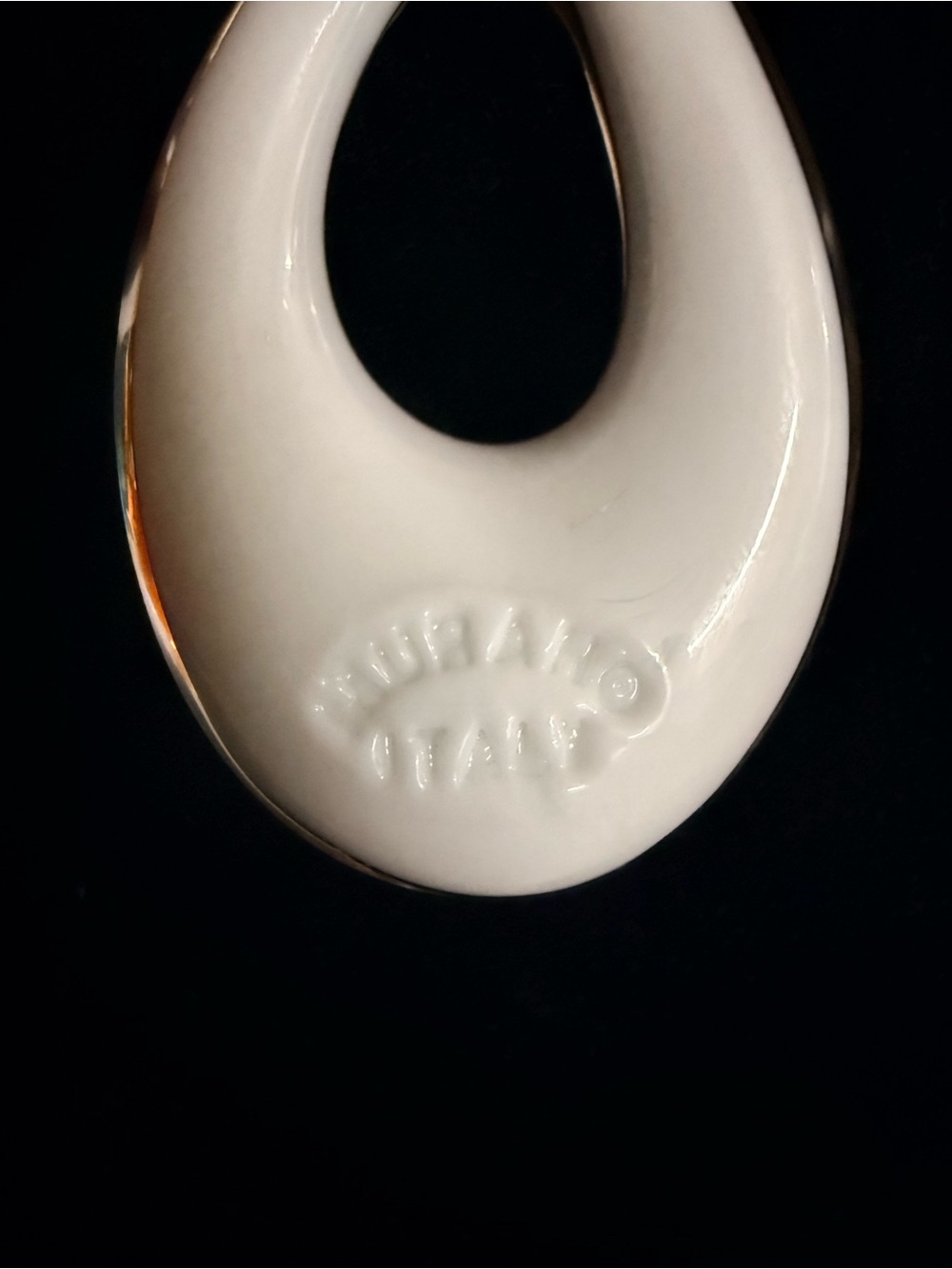 Murano glass pendant stamped Murano Italy, and on a gold tone chain 26” long - Picture 5 of 6